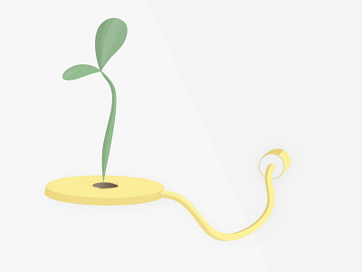 Grow connect green illustration plug sprout