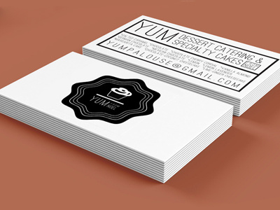 yum business card bakery cupcake yum