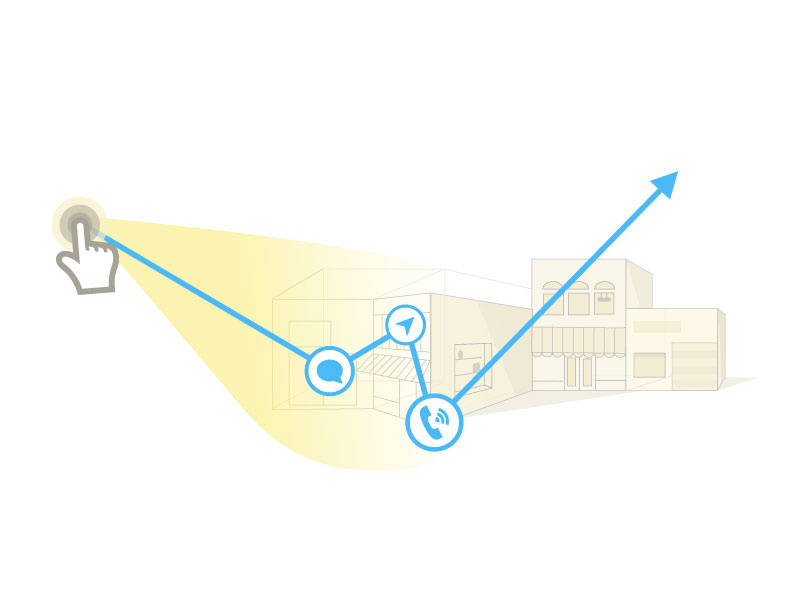 Find search illustration chat share click town business marketing