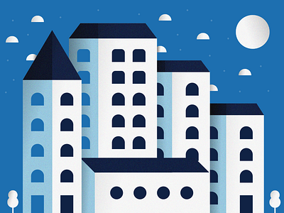 Town Illustration #7 build building city city branding city illustration design flat flat illustration flatdesign illustration landscape minimal minimalist town township vector vector illustration vectorart wallpaper