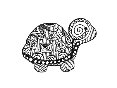 turtle animal draw ink paper turtle