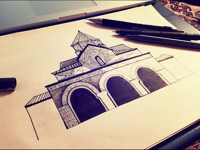 Armenian Church armenia church download draw ink paper pen top
