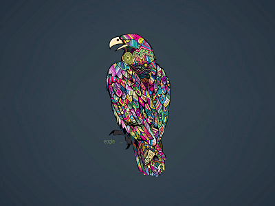 eagle animal color digital draw hand natgeo