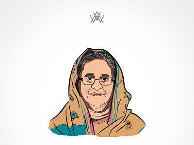 The Prime Minister Of Bangladesh / Sheikh Hasina art art direction cover design design graphic design illustration vector