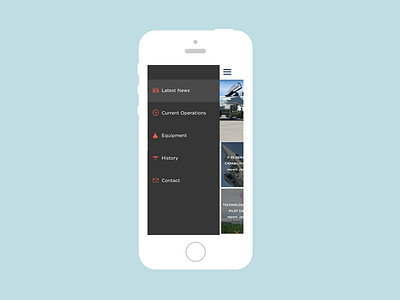 iOS Sidebar Nav design flat interface ios ios8 iphone menu minimal mobile navigation simple ui