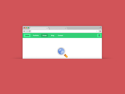 Browser Popup animation browser flat search