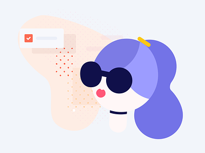 🤙 abstract facebook ads girl illustration pollpass sunglasses sunny wyd girlo