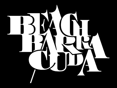 Beach Barracuda band custom type lettering logo music rocknroll typography