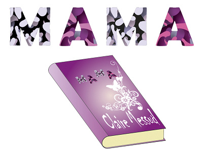 Paper-Cut-Сover book mom design illustration vector