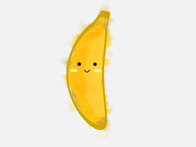 Dirty banana banana cute dirty eyes fruit icon illustration inkscape minimal vector