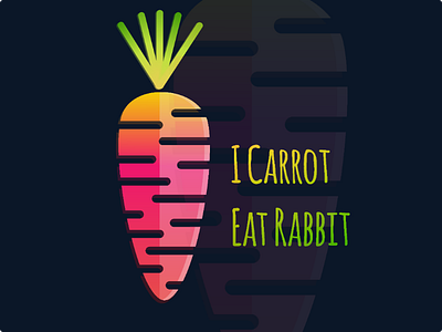 Rabbit eats carrot carrot color ikon illustration inkscape minimal quote design rabbit vector