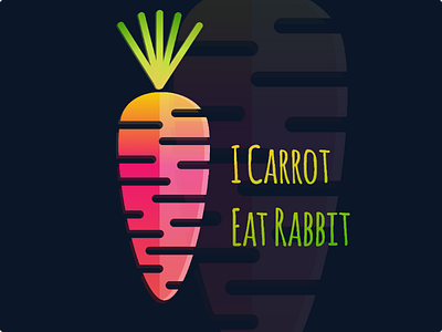 Rabbit eats carrot