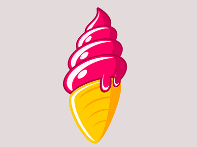 Toxic color Ice cream cone ice cream icon illustration inkscape logosbynick minimal toxic vector