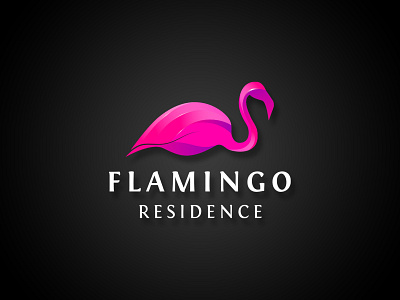 Flamingo Logo | Real Estate Logo brand identity branding colorful logo design flamingo logo gradient gradient logo graphic design illustration logo logo design modern logo