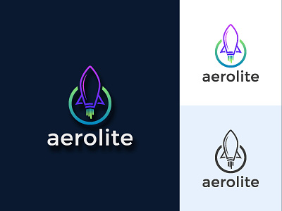 Rocketship "aerolite" logo. aeronitelogo aletterlogo brand identity branding colorful logo dailylogo dailylogochallenge design gradient logo graphic design illustration logo logochallenge modernlogo rocket rocketlogo rocketship shiprocket