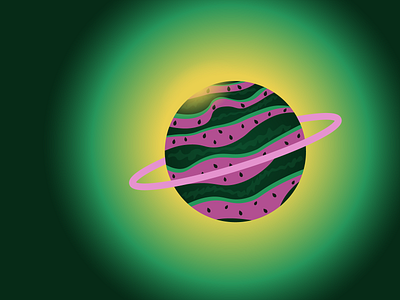 Better than earth design earth fruit illustration planet space watermelon