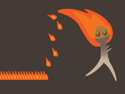 Running away is not a solution design fire illustration match matchstick