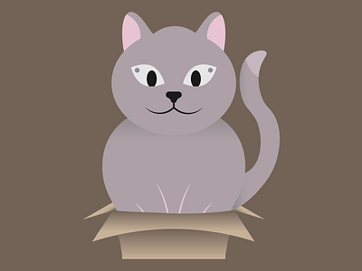 If it fits, I sits animal cat cute animal dailychallenge design illustration