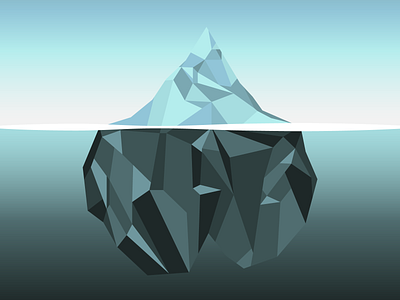 Hidden side dailychallenge design heart hidden ice iceberg illustration nature sea snow