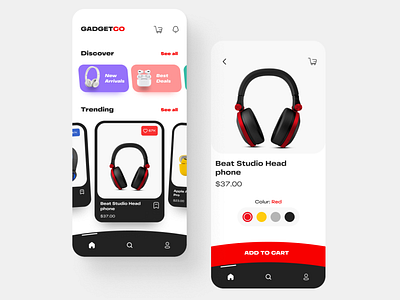 Gadgets Store App UI design Concept app design gadgets store app product design ui uiux design ux