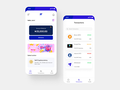 Crypto and Giftcard exchange app. app design design product design ui uiux design