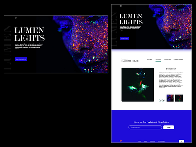 Landing Page dark design landing page lights ui web app website