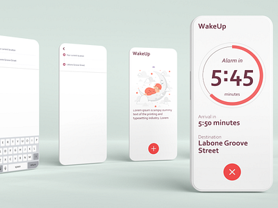 WakeUp design mobile app ui ux