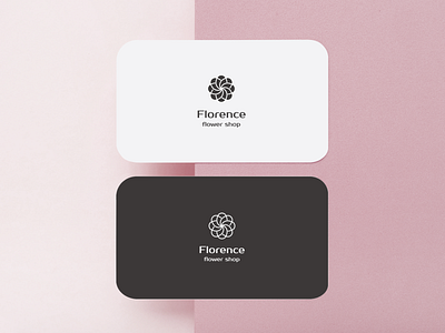 Florence - flower shop business cards flower flower logo flower shop flowers logo logotype shop