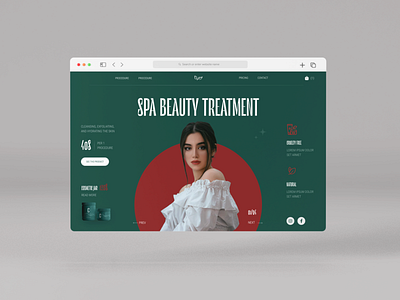 Spa website concept beauty concept model spa ui web web design woman