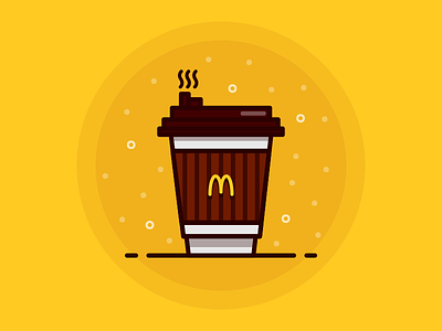 Coffee coffee drink icon iconography illustration line mcdonald outline vicky