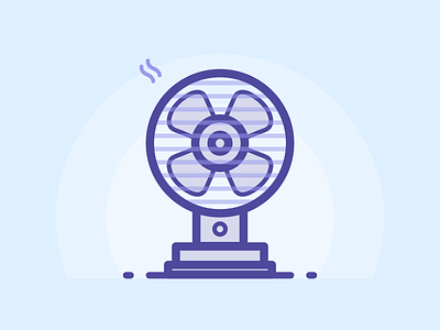 Electric Fan electric fan fan flabellum icon iconography illustration line outline vicky wind