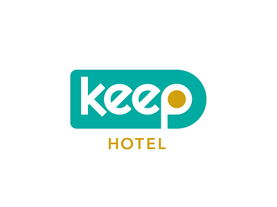Keep Hotel branding design flat minimal typography vector
