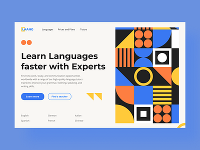 Online Language Courses Landing Page