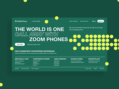 Zoom Phone Redesign - First Screen