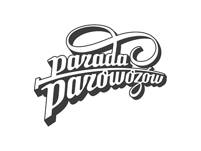 Parada Parowozów lettering logo typography