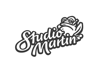 Studio Martin frog lettering logo typography vector