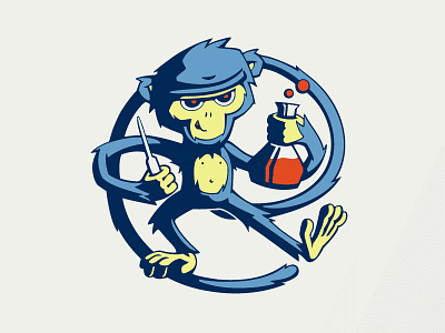 Lab Monkey illustration logo monkey vector