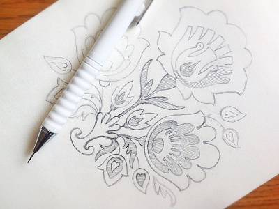 Flowers sketch flowers illustration pencil sketch