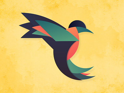 Hummingbird bird flat design gradient hummingbird illustrator photoshop vector