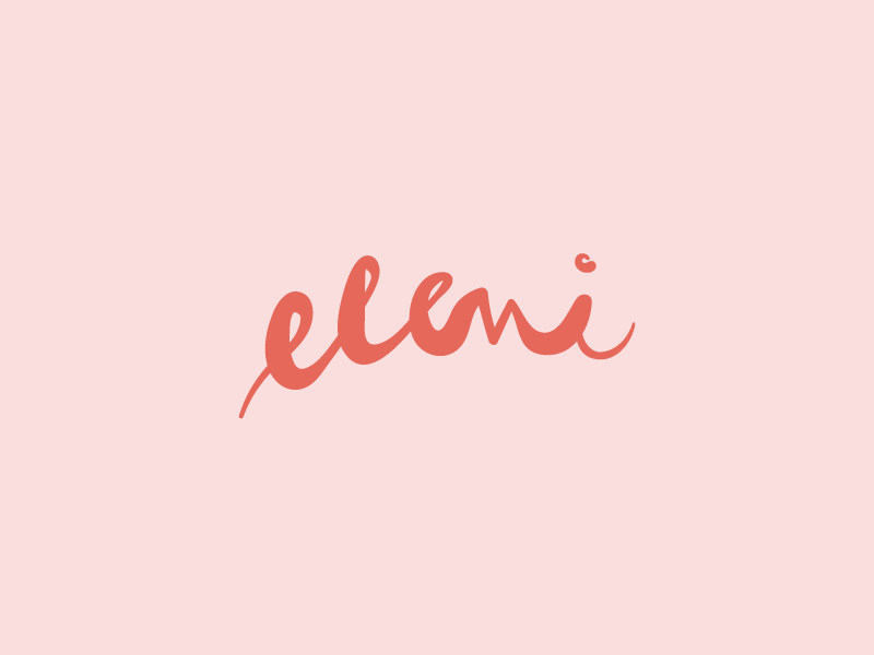 Eleni hair studio unused logo handwritten script salon hair studio hair salon