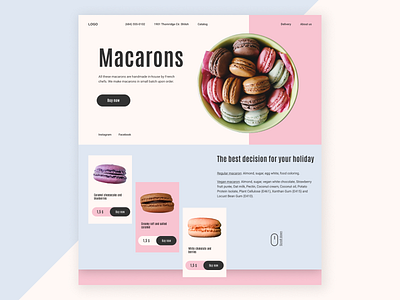 Home page block home page landing main block main page sweets ui ux