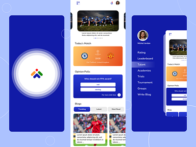 Football App app branding color colors design football logo sport ui ux