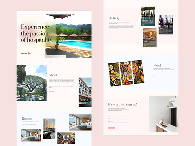 Resort Webpage club design holidays resort ui vacation website
