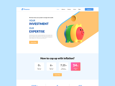 Finance color design finance ui website