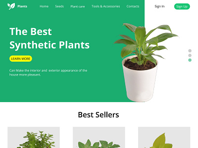 Plant website landingpage ui uiux websitedesign