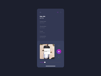 Minimal Music App app design appdesign iphonex minimalist mobileapp music music app music player playlist simple ui uidesign user experience ux uxdesign uxui