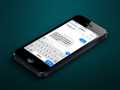 iOS7 Keyboard Concept Mockup