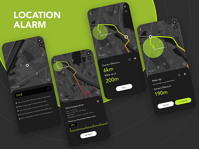 Location Alarm #Daiyui alaram app branding dailyui design flat illustration location map paviart ux website