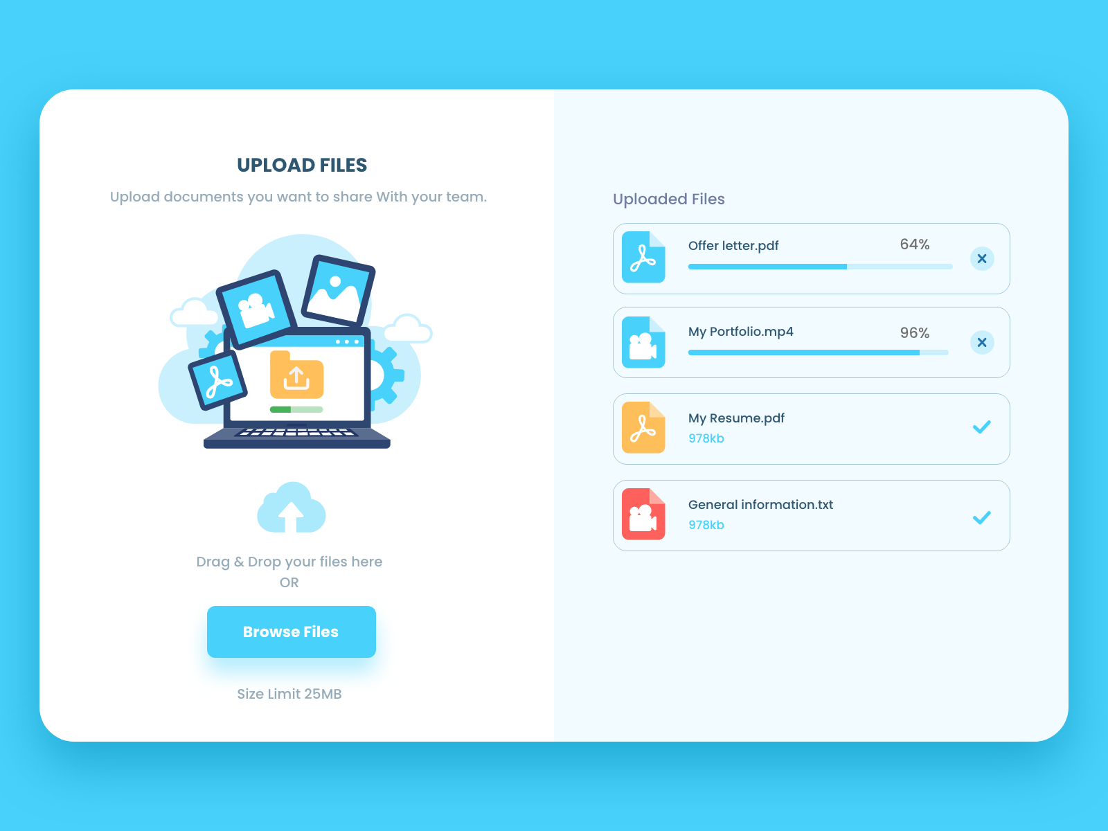 Upload File #DailyUI by Paviart on Dribbble