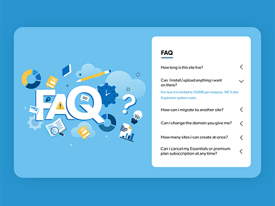 FAQ #Dailyui answer app branding dailyui design faq flat illustration paviart questions ui ux web website